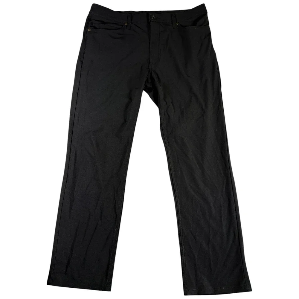 Levi Strauss XX Chino Pants Mens 36x30 Black Straight Stretch Work Golf Outdoors